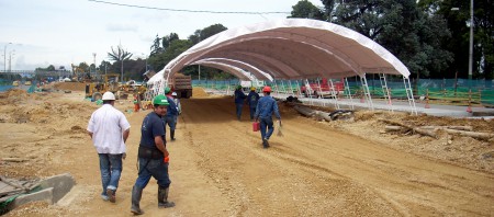 Carpas para obras vias
